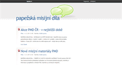 Desktop Screenshot of papezskamisijnidila.signaly.cz