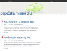 Tablet Screenshot of papezskamisijnidila.signaly.cz